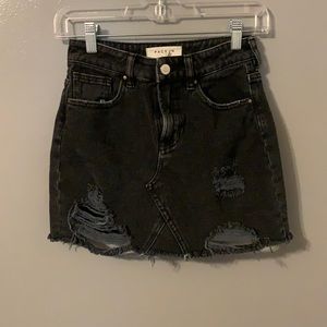Black size 23 Pac Sun mini jean skirt, great in warm weather.